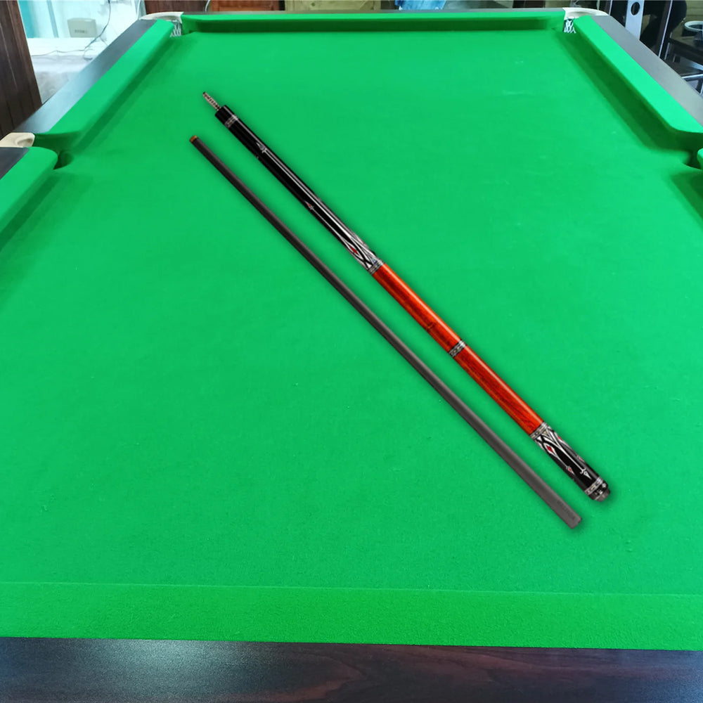 KONLLEN Premier Billiard Professional Cue Wood 2-Piece Pool Cue - 18.5-20OZ Maple AS-1F 147CM Red&Black