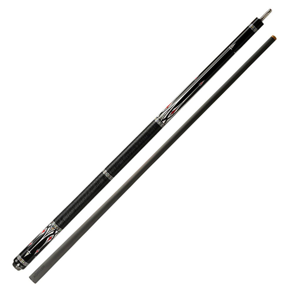 KONLLEN Premier 18.5-20OZ Wood Cue Cue Maple Professional Billiard 147CM 2-Piece AS-2F - Pool Red&Black