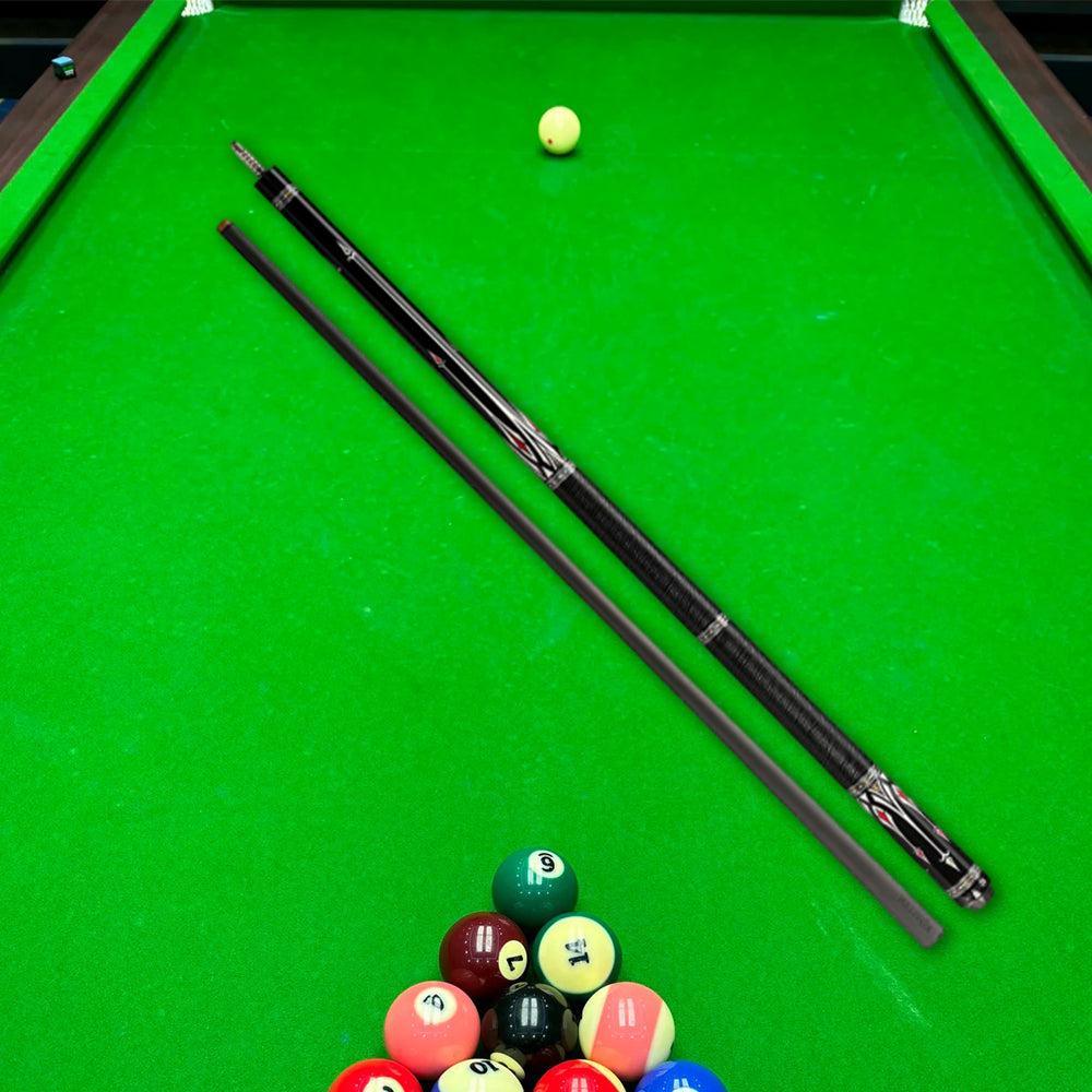 KONLLEN Premier 18.5-20OZ Wood Cue Cue Maple Professional Billiard 147CM 2-Piece AS-2F - Pool Red&Black