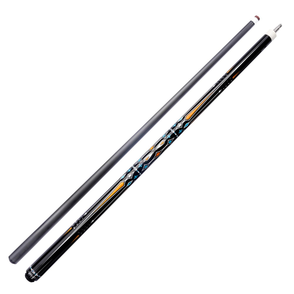 KONLLEN Carom Car-15 Professional 2-Piece Dark 147CM Cue - Darkyellow Maple Cue Wood 18.5-20OZ Premier Billiard Yellow