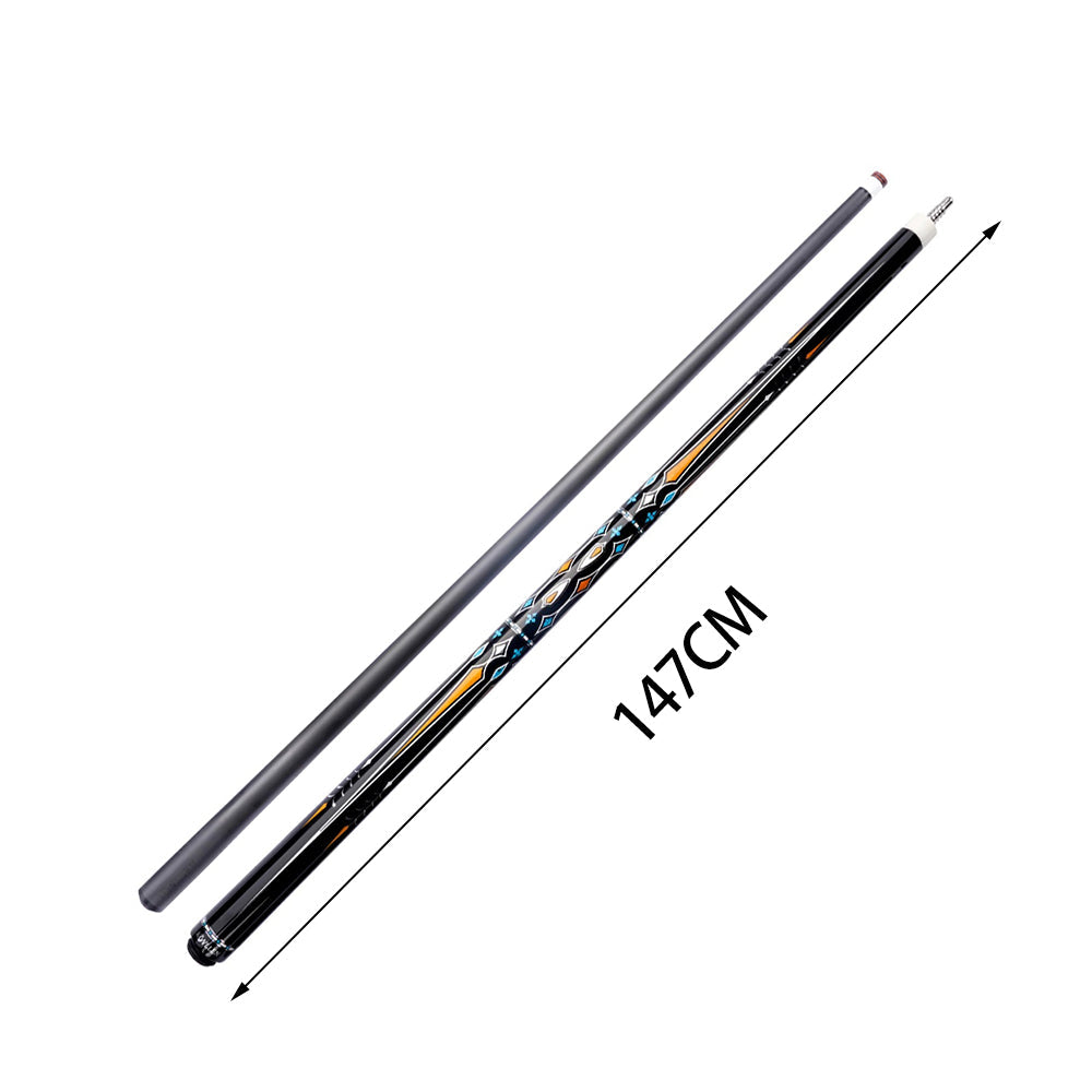 KONLLEN Carom Car-15 Professional 2-Piece Dark 147CM Cue - Darkyellow Maple Cue Wood 18.5-20OZ Premier Billiard Yellow