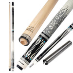 KONLLEN Professional 18.5-20OZ 147CM Pool Maple Dragon-1 Cue Premier 2-Piece - Wood Cue Billiard White&Black
