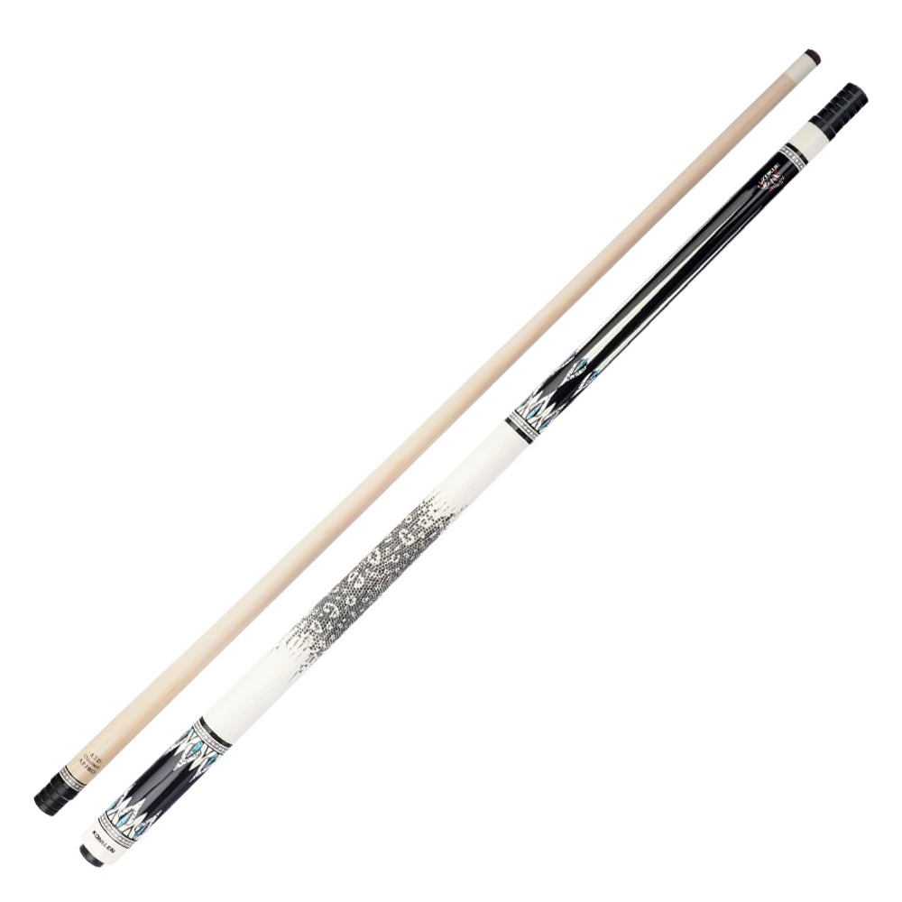 KONLLEN Cue Maple Dragon-2 Professional Pool - 18.5-20OZ Cue Wood Premier 2-Piece 147CM Billiard White&Black
