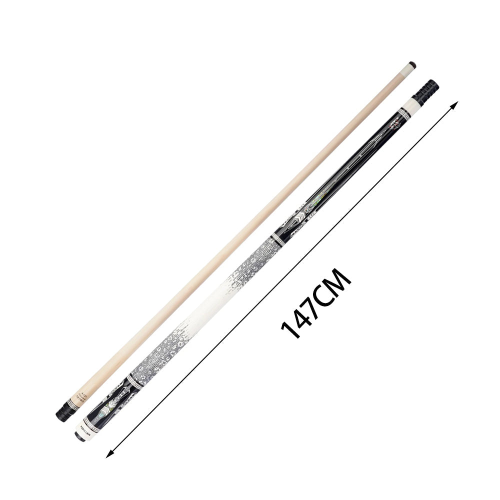 KONLLEN 18.5-20OZ Cue 2-Piece Professional Billiard 147CM Cue Pool Premier - Maple Dragon-3 Wood White&Black