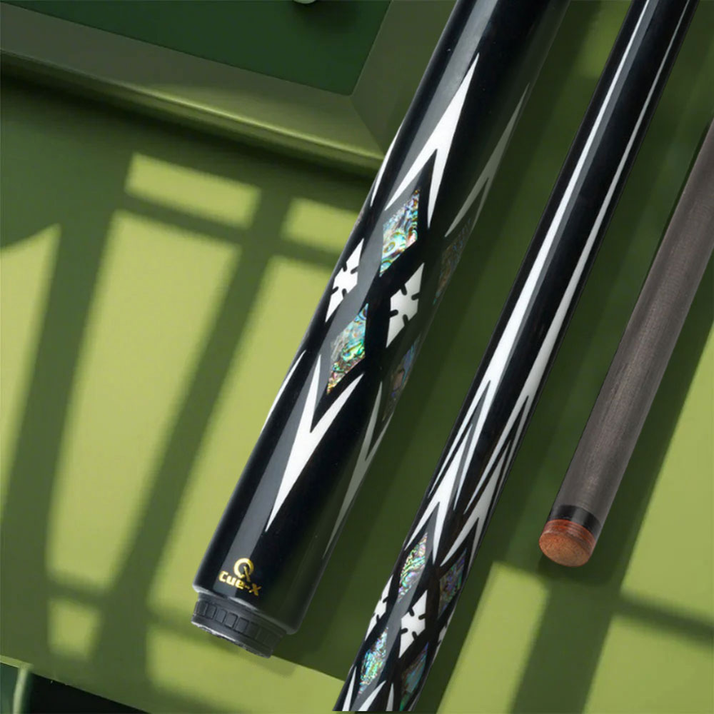 KONLLEN 147CM Ebony Premier 2-Piece Billiard - Professional Wood Cue Pool HQ-11F 18.5-20OZ Cue Green&Black