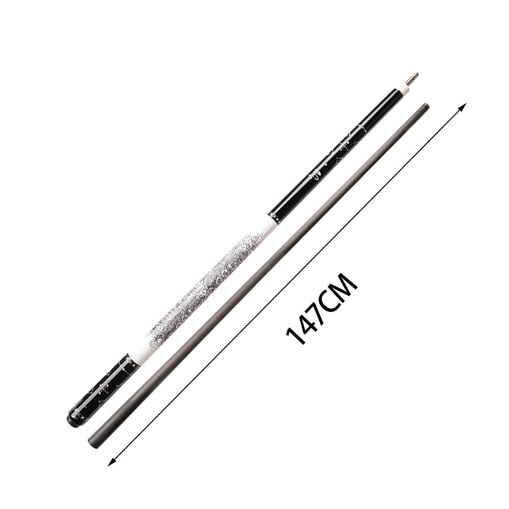 KONLLEN Professional Cue 2-Piece 147CM Cue - Ebony Billiard Pool JF-STAR 18.5-20OZ Wood Premier White&Black