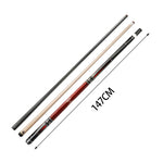 KONLLEN Billiard KL-01FR Pool 18.5-20OZ Cue Cue Professional 2-Piece Ebony Premier Wood - 147CM Red&Black