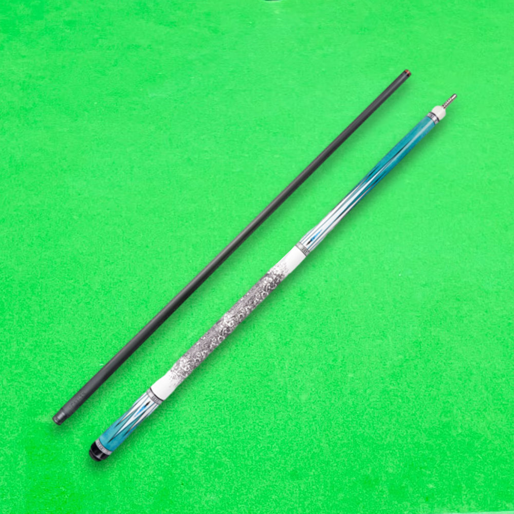 KONLLEN Wood - KL-05 Pool Premier Billiard Cue Maple Cue 147CM 18.5-20OZ 2-Piece Professional Blue&White