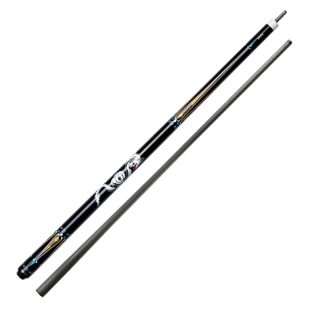 KONLLEN Maple 18.5-20OZ Premier Wood Billiard Pool Cue Cue - 2-Piece Professional 147CM KL-10YF Yellow&Black