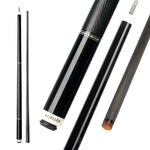 KONLLEN 2-Piece Billiard Wood Cue Maple KL-12BF 147CM Premier Pool - Cue 18.5-20OZ Professional Black