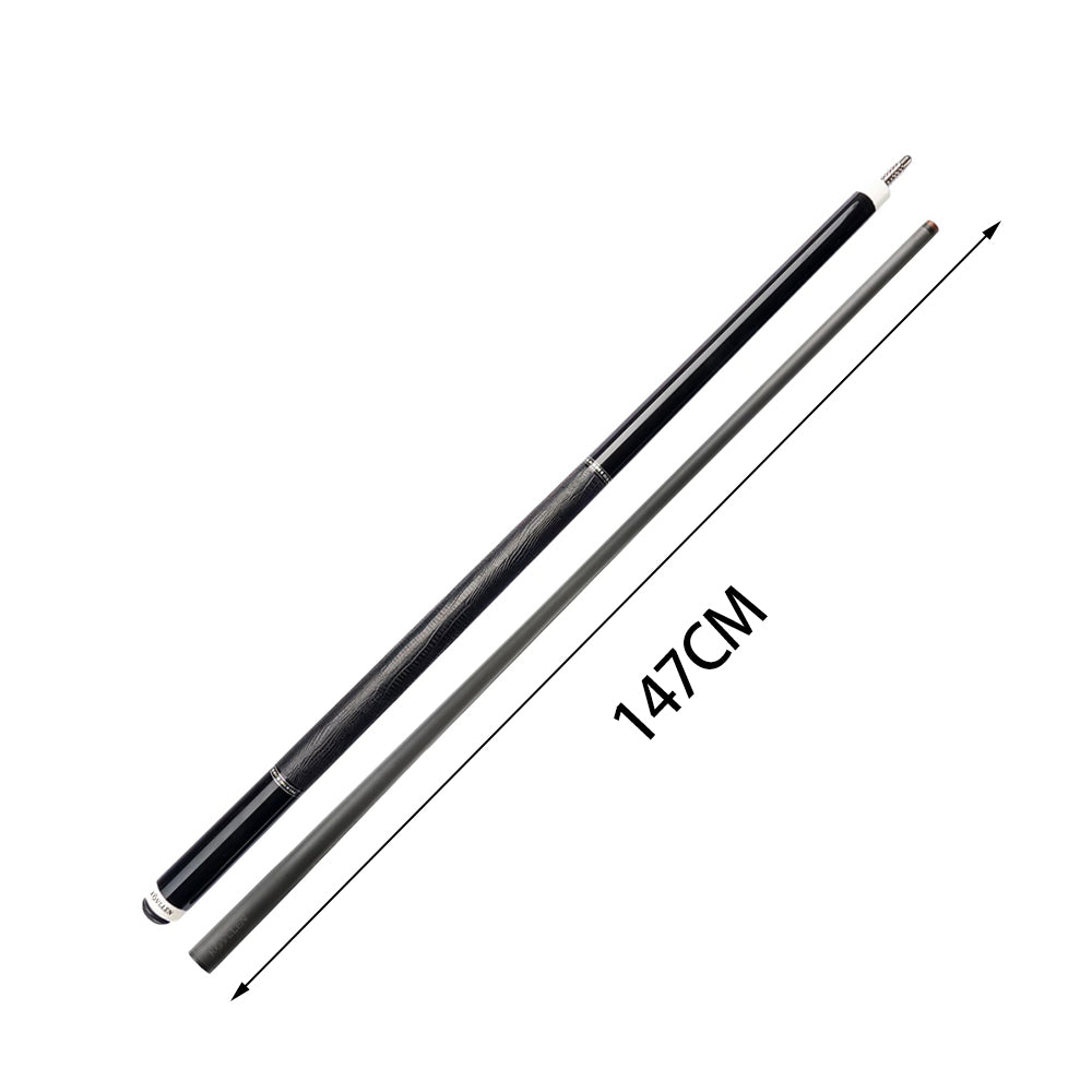 KONLLEN 2-Piece Billiard Wood Cue Maple KL-12BF 147CM Premier Pool - Cue 18.5-20OZ Professional Black