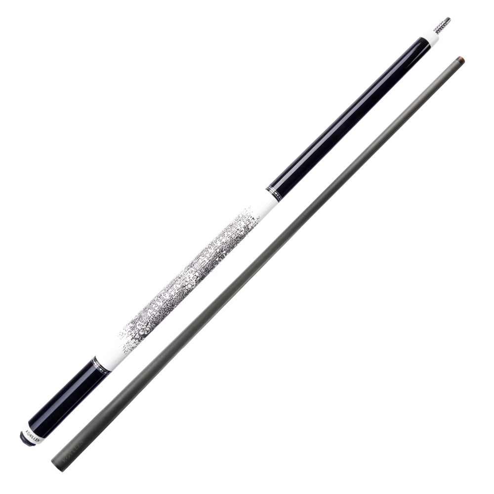 KONLLEN Cue Professional 2-Piece Cue - Billiard KL-12WF Premier Maple Pool 18.5-20OZ Wood 147CM White&Black