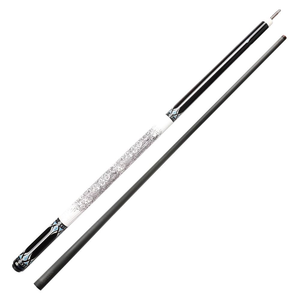 KONLLEN Professional - Cue Pool KL20-18F Premier 18.5-20OZ Billiard Wood 147CM Cue 2-Piece Ebony White&Blue&Black