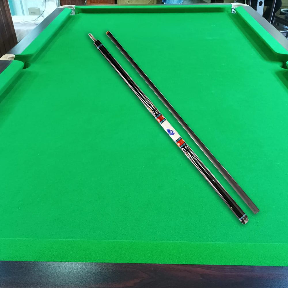 KONLLEN Billiard Pool Premier KL-A1 Maple Professional 147CM - Wood Cue 18.5-20OZ 2-Piece Cue Blue&White&Red