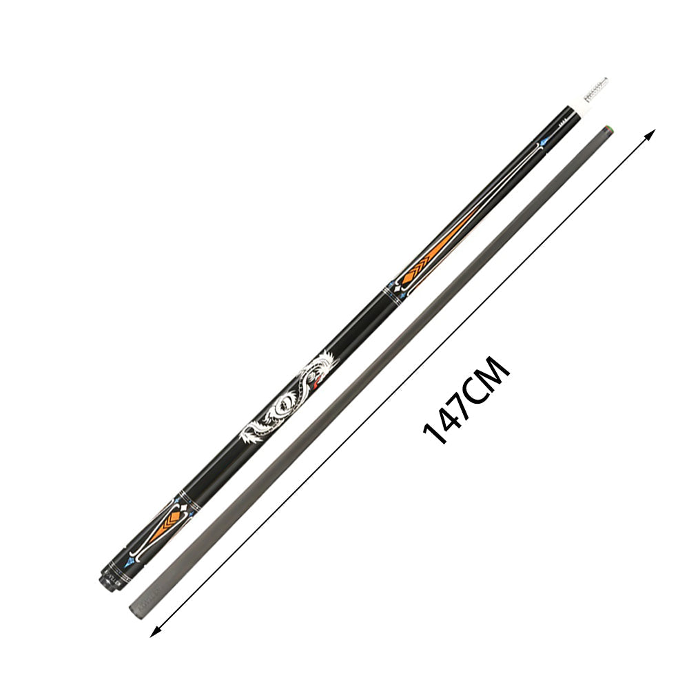 KONLLEN Professional Premier Lowversion Cue - Cue LW-1 147CM 2-Piece 18.5-20OZ Maple Wood Pool Billiard Orange&Black