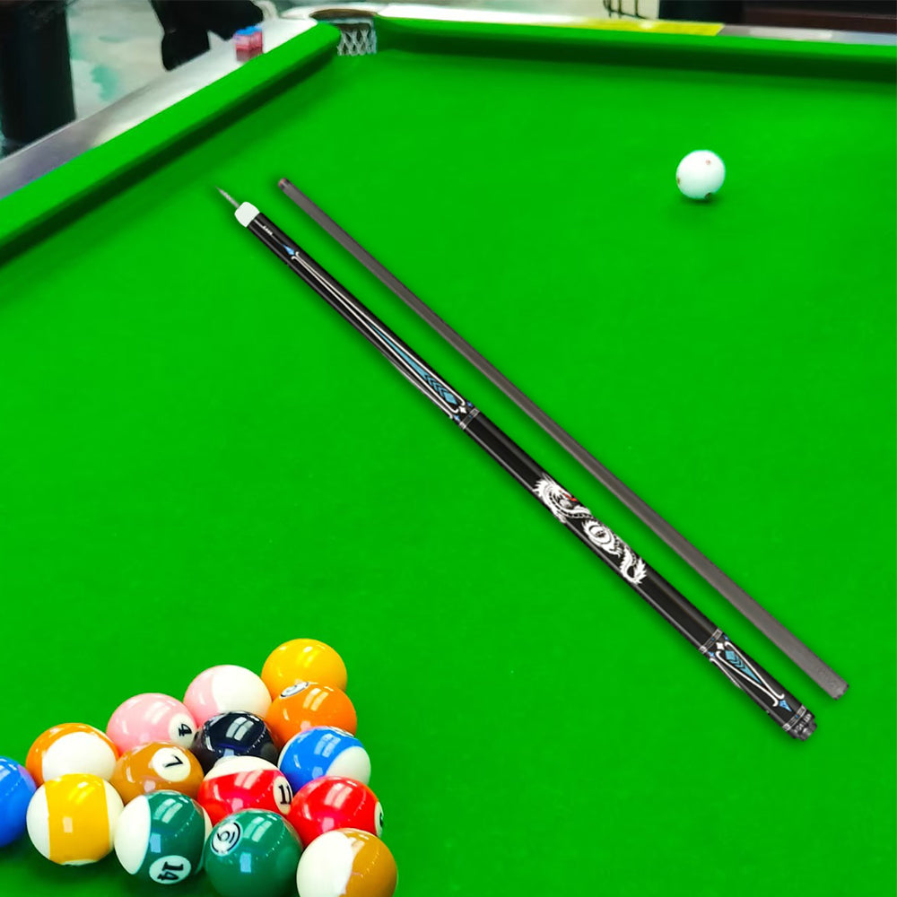 KONLLEN Billiard Dark Cue 147CM Professional Cue - Maple 2-Piece Lowversion Premier Wood 18.5-20OZ Pool LW-2 Blue&Black