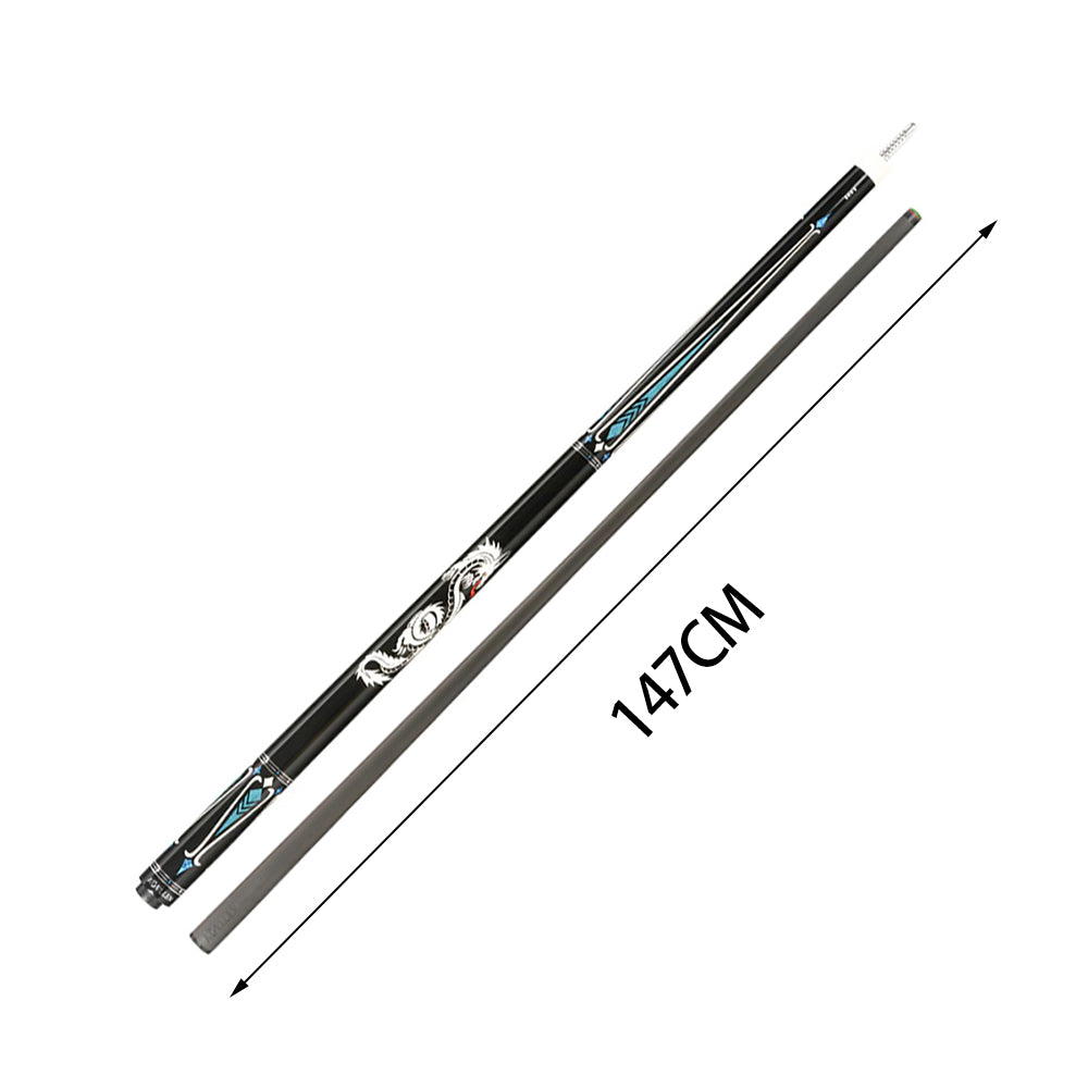 KONLLEN Billiard Dark Cue 147CM Professional Cue - Maple 2-Piece Lowversion Premier Wood 18.5-20OZ Pool LW-2 Blue&Black