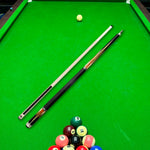 KONLLEN Professional Wood NTZ-C2 Premier - 147CM Cue Billiard 2-Piece Maple Cue Pool 18.5-20OZ Yellow&Red&Black
