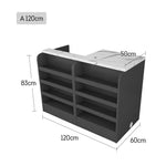 MODERA Slate MDF Desk Reception Table Top Cabinet