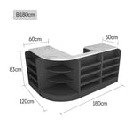 MODERA Slate MDF Desk Reception Table Top Cabinet