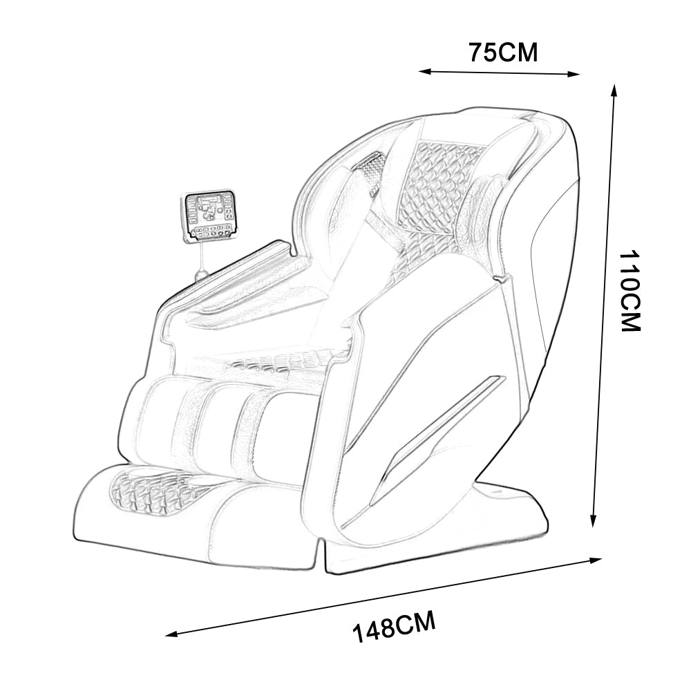 RELAXA L25 Zero Gravity Electric Massage Chair Green / Black Grey / Brown