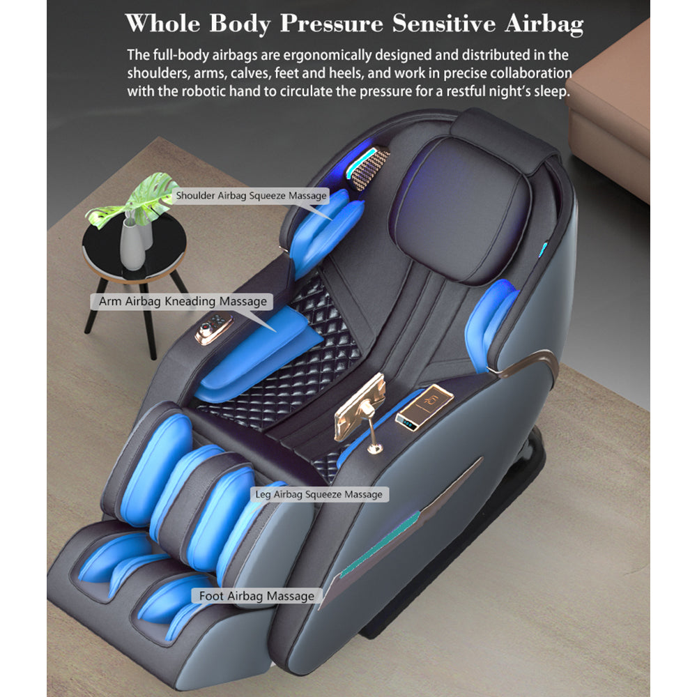 RELAXA L26MAX Gravity Recline Rail Electric - Zero with SL Guide Chair Massage Black