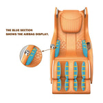 RELAXA X10 Design WarmBack Handrail Massage Function Shell Chair-WhiteOrange/BlueGrey