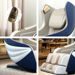 RELAXA X10 Design WarmBack Handrail Massage Function Shell Chair-WhiteOrange/BlueGrey