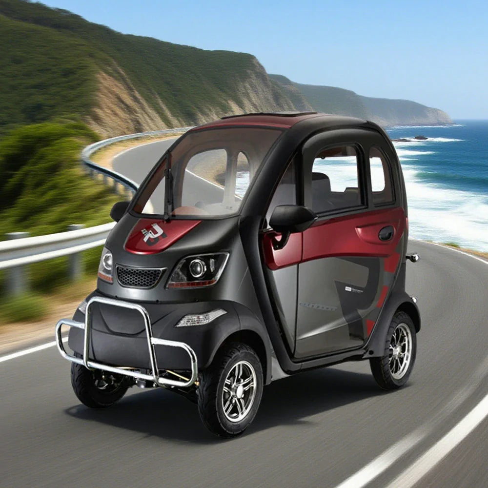 ROLLUX Enclosed Scooter with All 60V1200W 80km Wheel - Brushless Electric Steering Mobility 70 Motor, - Terrain Range