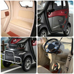ROLLUX Enclosed Scooter with All 60V1200W 80km Wheel - Brushless Electric Steering Mobility 70 Motor, - Terrain Range