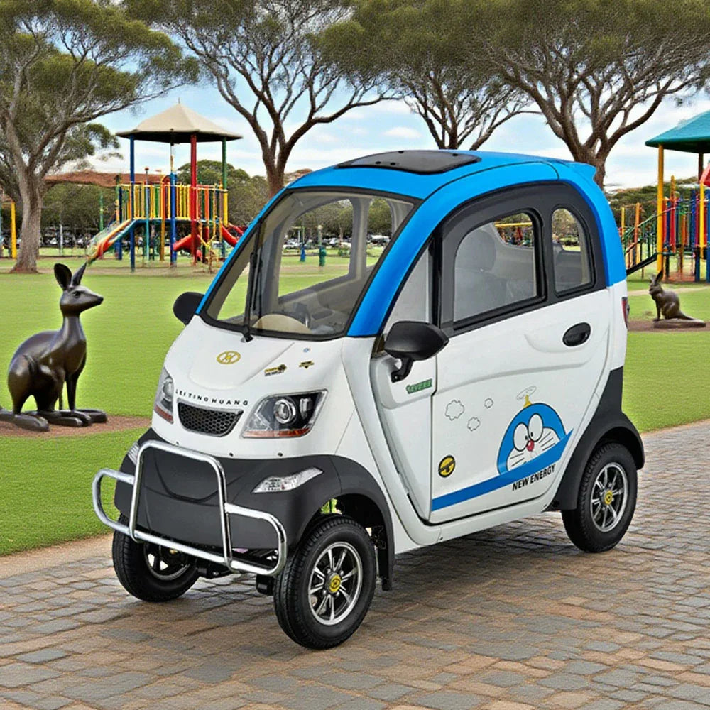 ROLLUX Enclosed Range, 70 Wheel Urban 60V1200W 80km Comfort, Scooter with Mobility Safe - Motor, - Long Steering All-Weather Commuting