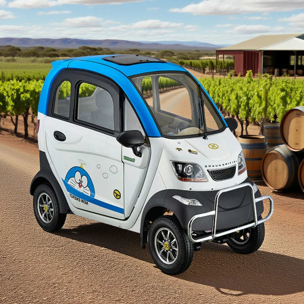 ROLLUX Enclosed Range, 70 Wheel Urban 60V1200W 80km Comfort, Scooter with Mobility Safe - Motor, - Long Steering All-Weather Commuting