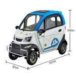 ROLLUX Enclosed Range, 70 Wheel Urban 60V1200W 80km Comfort, Scooter with Mobility Safe - Motor, - Long Steering All-Weather Commuting