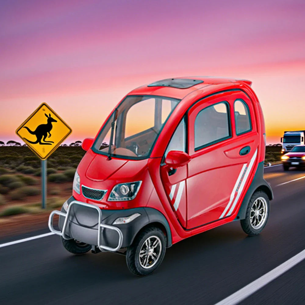 ROLLUX All Mobility - Electric Design, Brushless Motor, Control, Scooter 70 Enclosed 60V1200W Wheel Steering Terrain 80km - Range