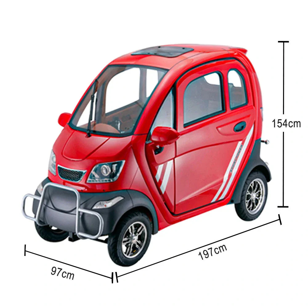 ROLLUX All Mobility - Electric Design, Brushless Motor, Control, Scooter 70 Enclosed 60V1200W Wheel Steering Terrain 80km - Range