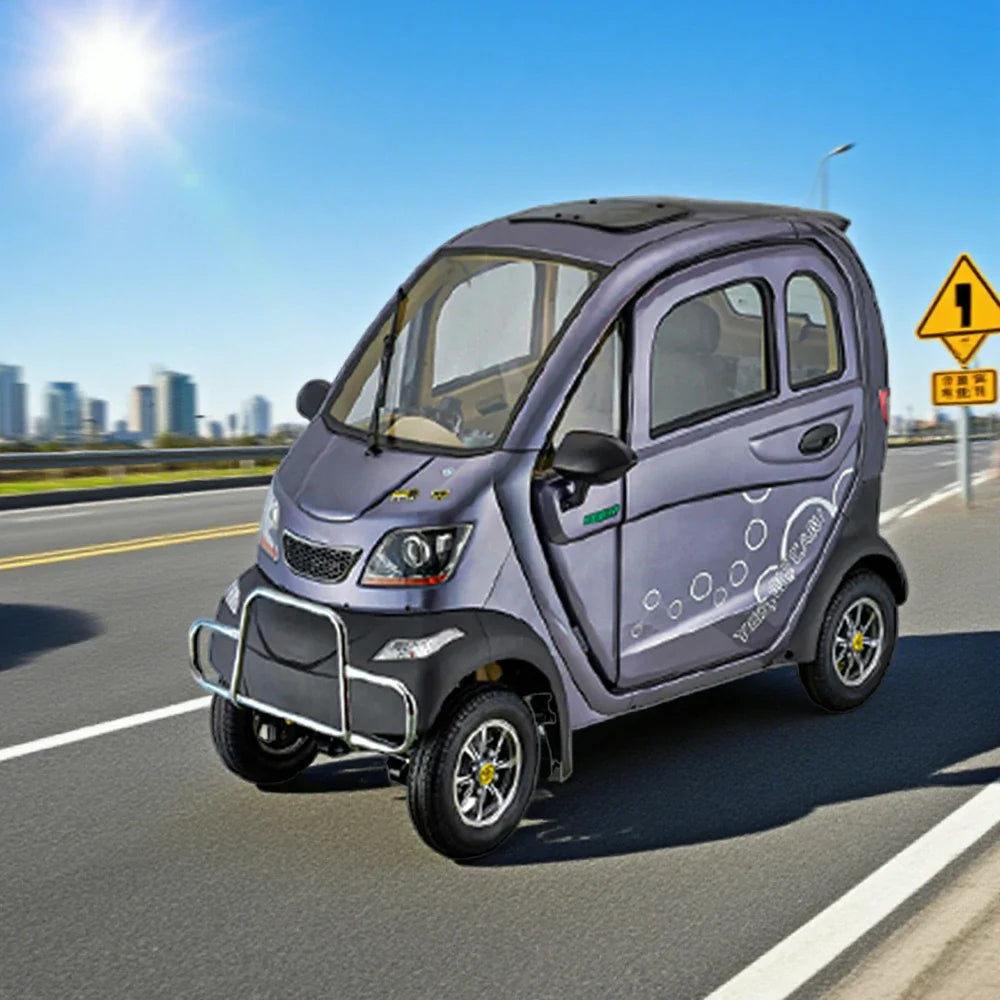 ROLLUX Enclosed Scooter with All 60V1200W 80km Wheel - Brushless Electric Steering Mobility 70 Motor, - Terrain Range