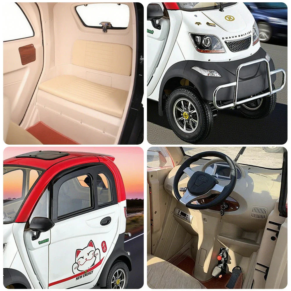 ROLLUX Enclosed Range, 70 Wheel Urban 60V1200W 80km Comfort, Scooter with Mobility Safe - Motor, - Long Steering All-Weather Commuting
