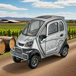 ROLLUX Enclosed Scooter with All 60V1200W 80km Wheel - Brushless Electric Steering Mobility 70 Motor, - Terrain Range
