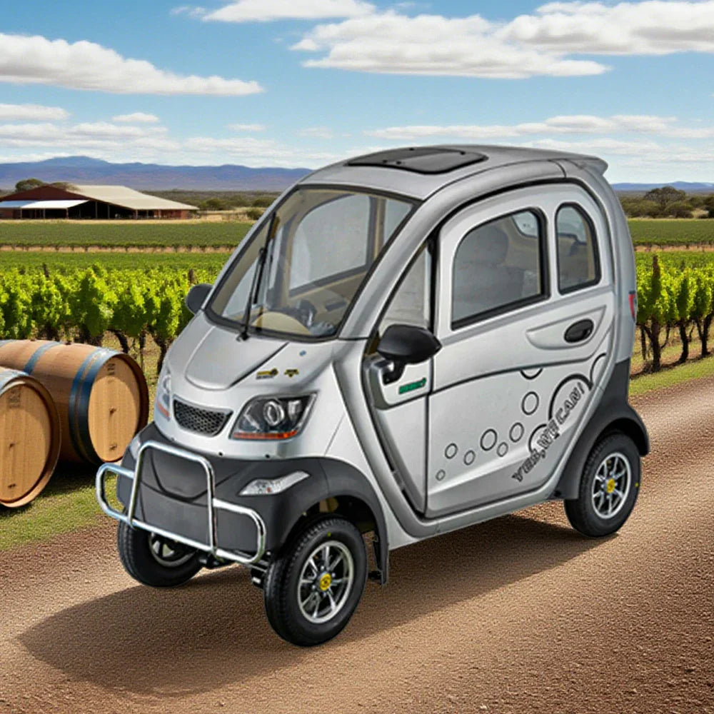 ROLLUX Enclosed Scooter with All 60V1200W 80km Wheel - Brushless Electric Steering Mobility 70 Motor, - Terrain Range