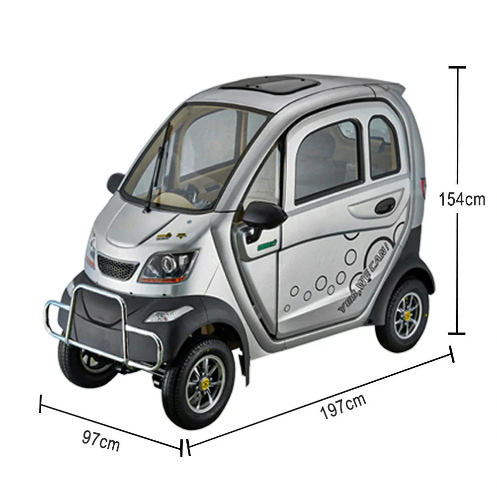 ROLLUX Enclosed Scooter with All 60V1200W 80km Wheel - Brushless Electric Steering Mobility 70 Motor, - Terrain Range