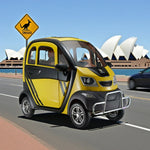 ROLLUX Enclosed Range, 70 Wheel Urban 60V1200W 80km Comfort, Scooter with Mobility Safe - Motor, - Long Steering All-Weather Commuting