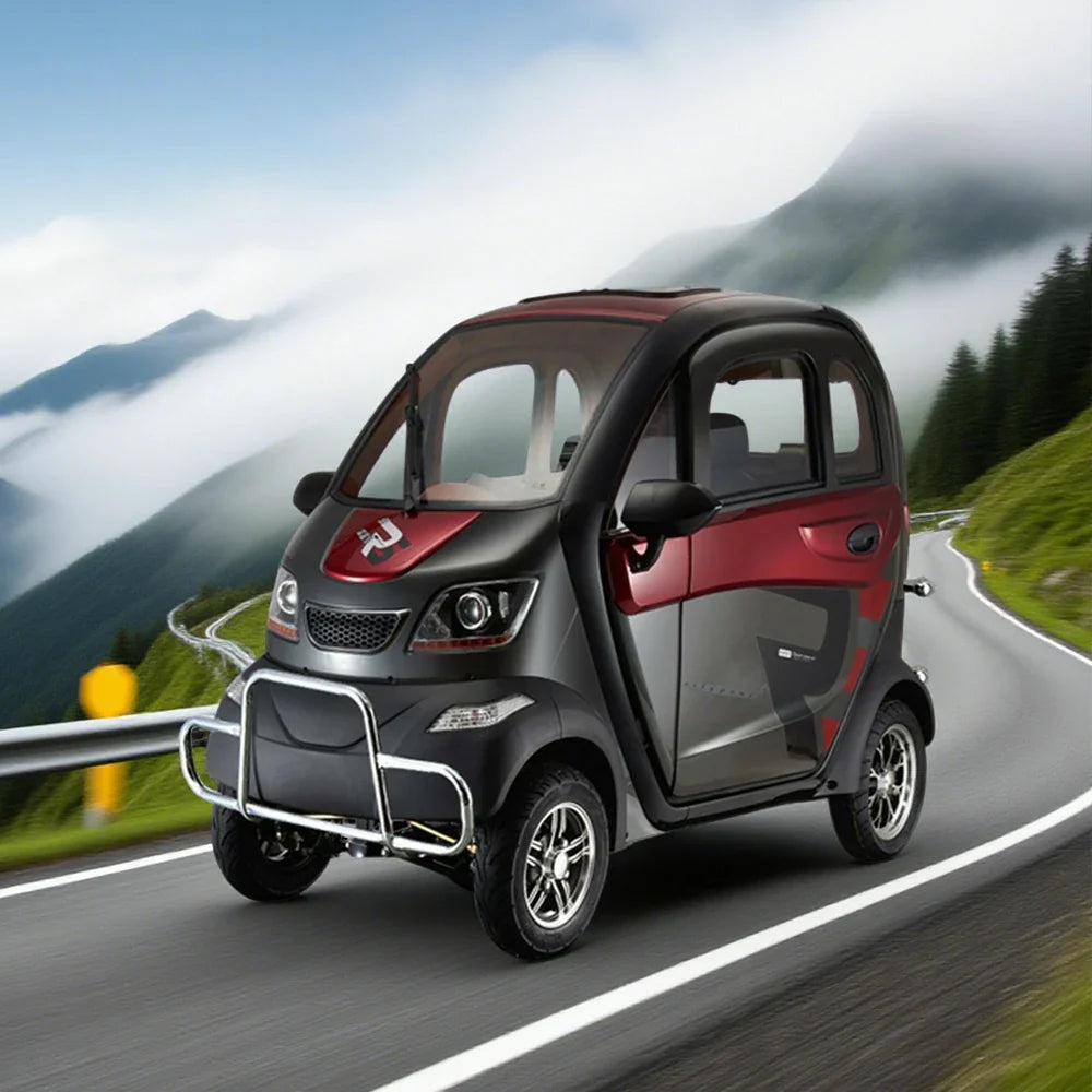 ROLLUX Enclosed All-Weather Scooter - with Urban Wheel Control Mobility Motor, 70-80km Range, 60V1200W Safe Comfort, Steering Travel