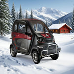 ROLLUX Enclosed All-Weather Scooter - with Urban Wheel Control Mobility Motor, 70-80km Range, 60V1200W Safe Comfort, Steering Travel