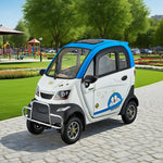 ROLLUX Enclosed Comfort, All-Weather 70-80km Steering 60V1200W Control Urban - Motor, Safe Scooter Mobility with Wheel Range, Travel