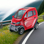 ROLLUX Enclosed with 70-80km Electric - Long Wheel Swivel Conditioning 60V1200W Motor, Steering Range, Air Mobility - All-Weather Scooter Seat Comfort