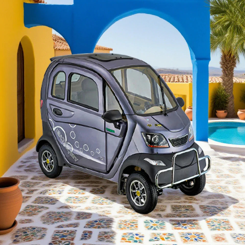 ROLLUX Enclosed All-Weather Scooter - with Urban Wheel Control Mobility Motor, 70-80km Range, 60V1200W Safe Comfort, Steering Travel