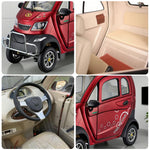 ROLLUX Enclosed with 70-80km Electric - Long Wheel Swivel Conditioning 60V1200W Motor, Steering Range, Air Mobility - All-Weather Scooter Seat Comfort
