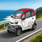 ROLLUX Enclosed Comfort, All-Weather 70-80km Steering 60V1200W Control Urban - Motor, Safe Scooter Mobility with Wheel Range, Travel
