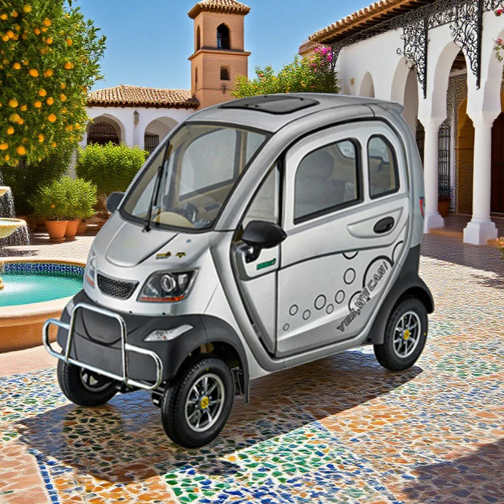 ROLLUX Enclosed All-Weather Scooter - with Urban Wheel Control Mobility Motor, 70-80km Range, 60V1200W Safe Comfort, Steering Travel