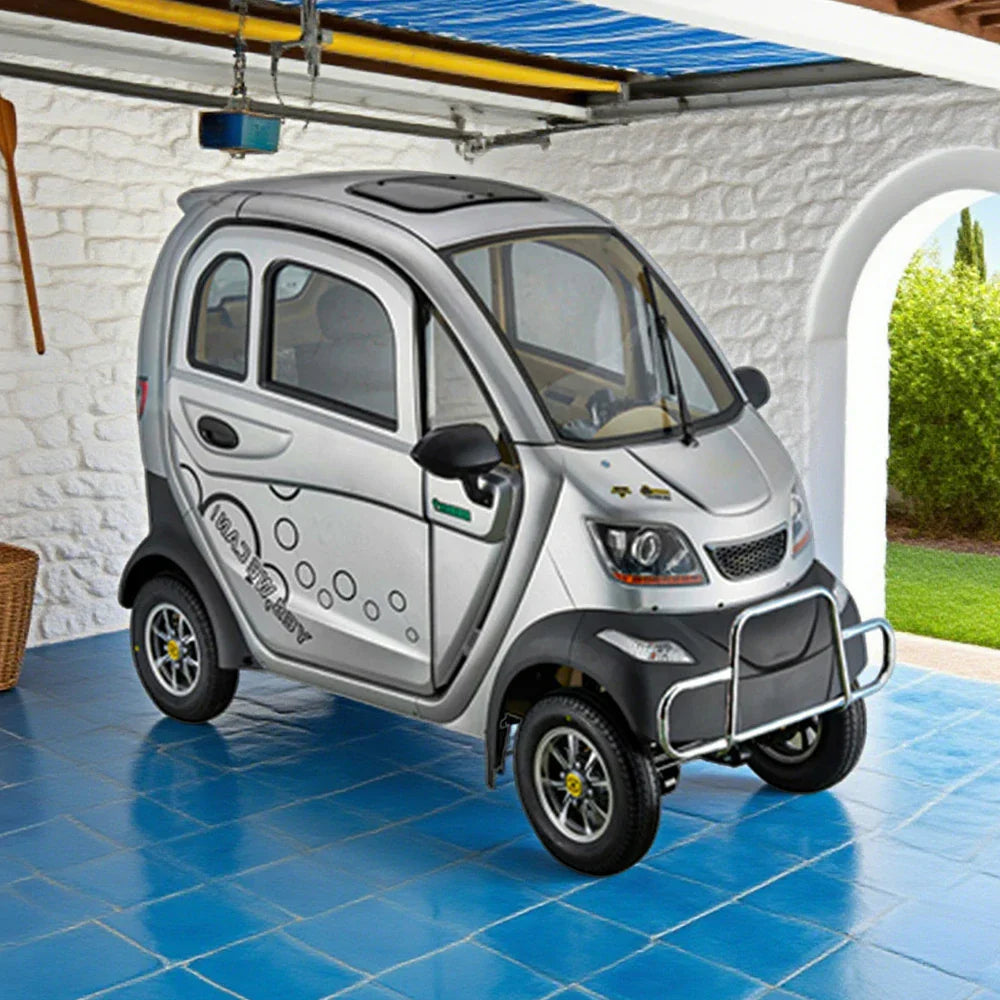 ROLLUX Enclosed All-Weather Scooter - with Urban Wheel Control Mobility Motor, 70-80km Range, 60V1200W Safe Comfort, Steering Travel